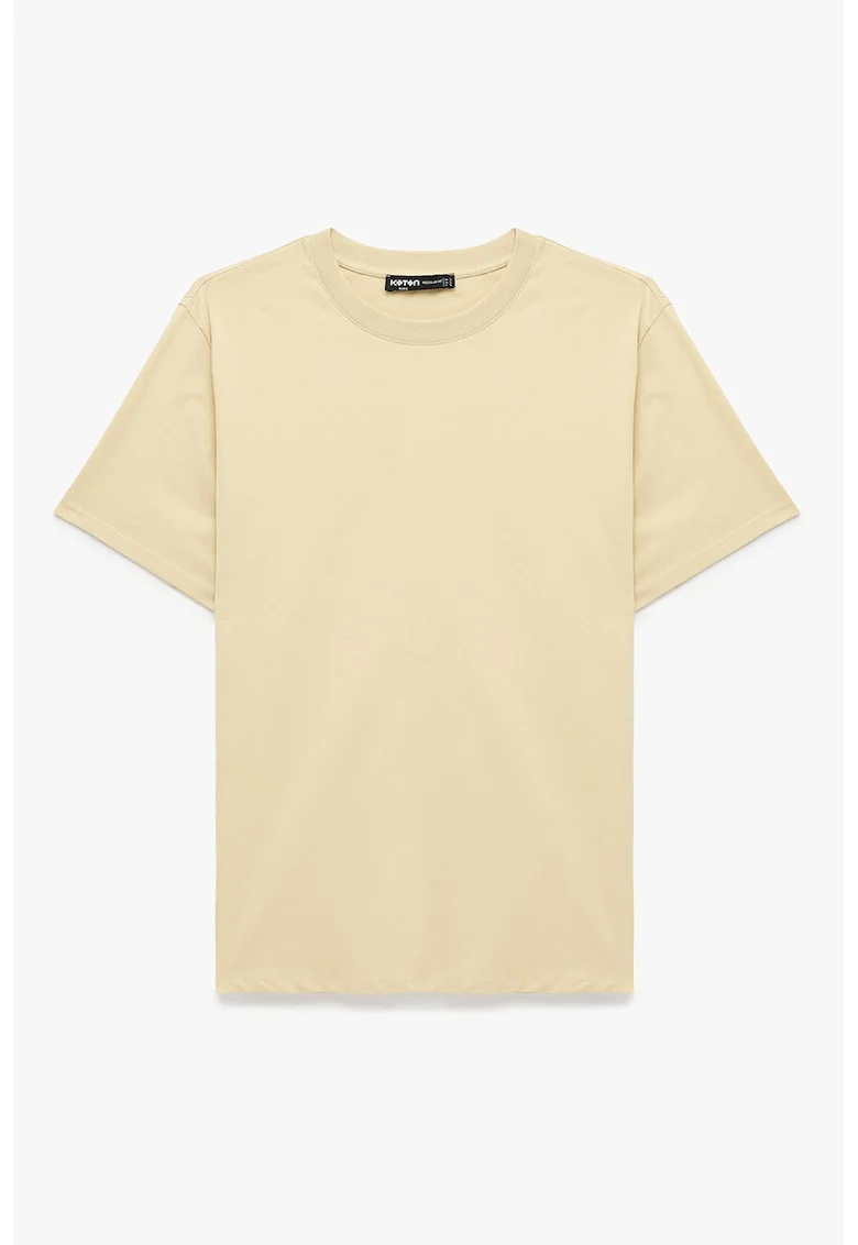 Tricou regular fit din bumbac cu model uni