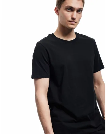 Tricou regular fit din bumbac cu model uni