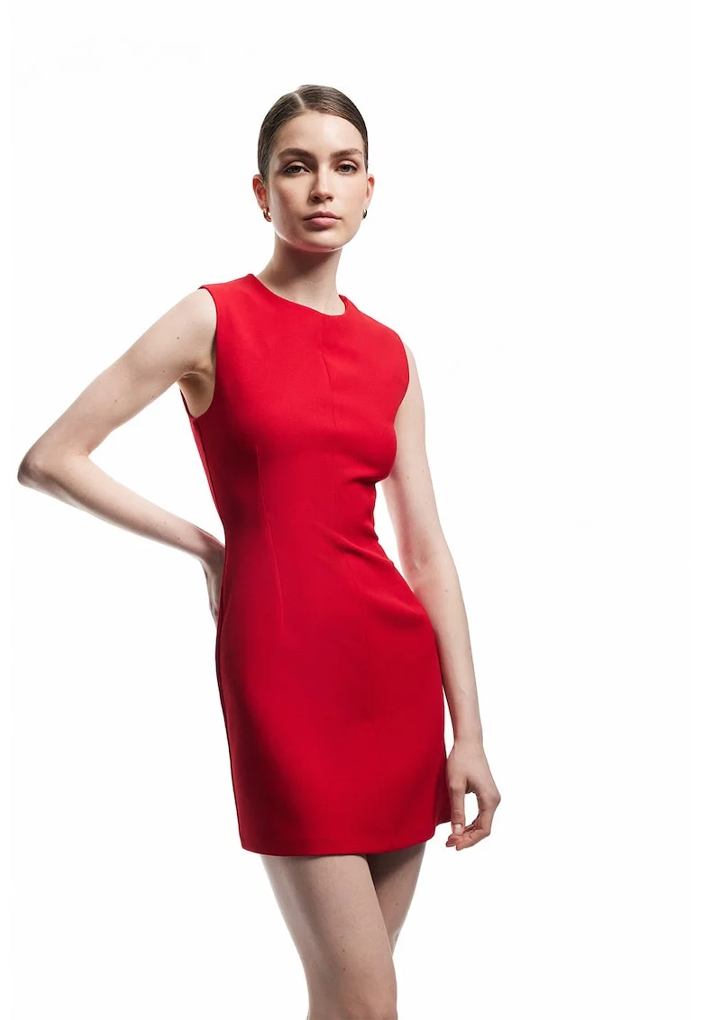 Rochie mini cambrata, Rosu