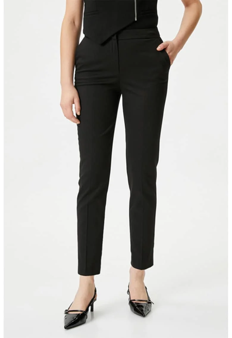 Pantaloni eleganti slim fit, Negru