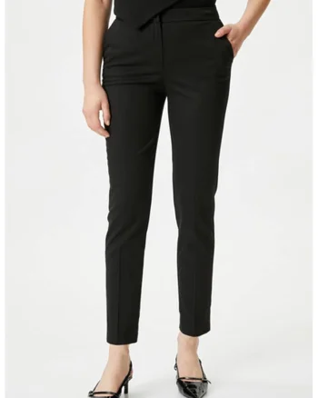 Pantaloni eleganti slim fit, Negru