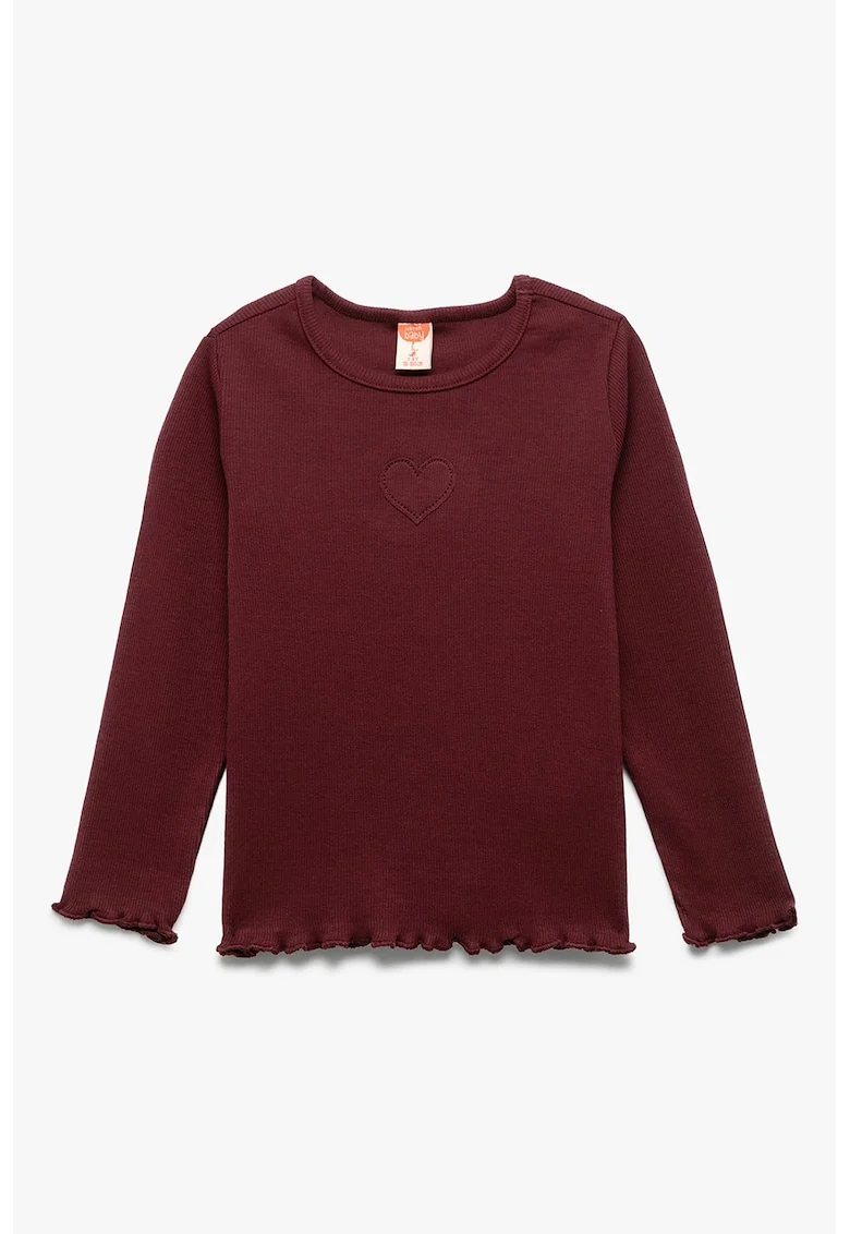 Bluza cu terminatii valurite, Visiniu