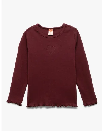 Bluza cu terminatii valurite, Visiniu