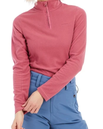 Bluza sport de microfleece cu fenta cu fermoar,