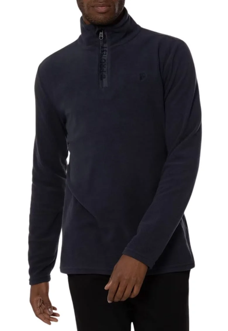Bluza sport de fleece cu fenta cu fermoar,