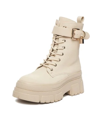 Botine dama 60165-6,  Textil, Bej