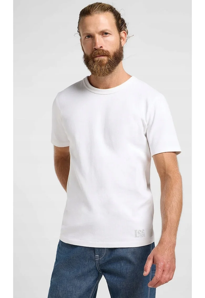 Tricou barbati,  101 Core Tee, alb, bumbac premium, maneca scurta
