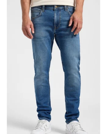 Blugi barbati,  Luke Grove, slim fit, albastru, bumbac