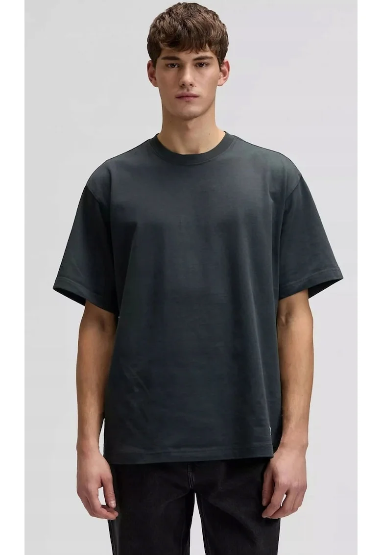 Tricou barbati  supradimensionat, negru, din bumbac