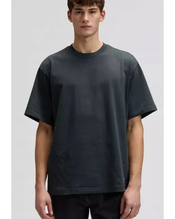 Tricou barbati  supradimensionat, negru, din bumbac