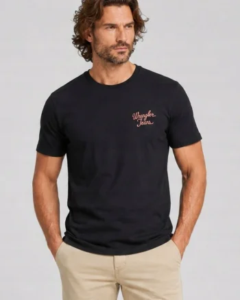 Tricou barbati,  LOGO TEE, negru, bumbac, maneca scurta