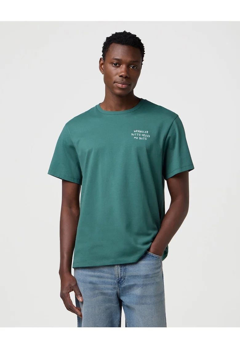 Tricou barbati,  verde, bumbac