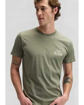 Tricou barbat  regular fit, bumbac, verde