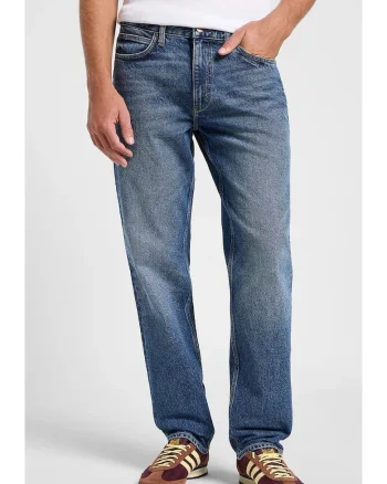 Blugi barbatesti  West Relaxed Straight, albastru, croiala lejera, material elastic