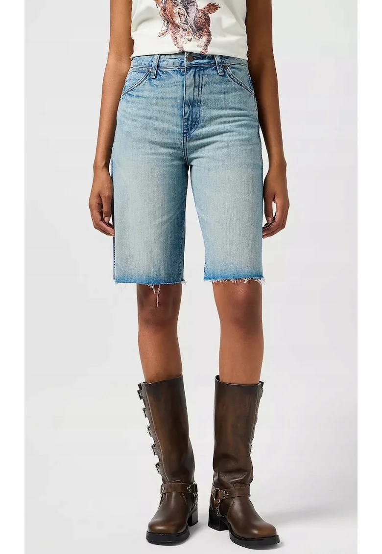 Pantaloni scurti dama,  JORTs Sand Surf, inalti, albastru, bumbac