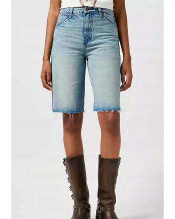 Pantaloni scurti dama,  JORTs Sand Surf, inalti, albastru, bumbac