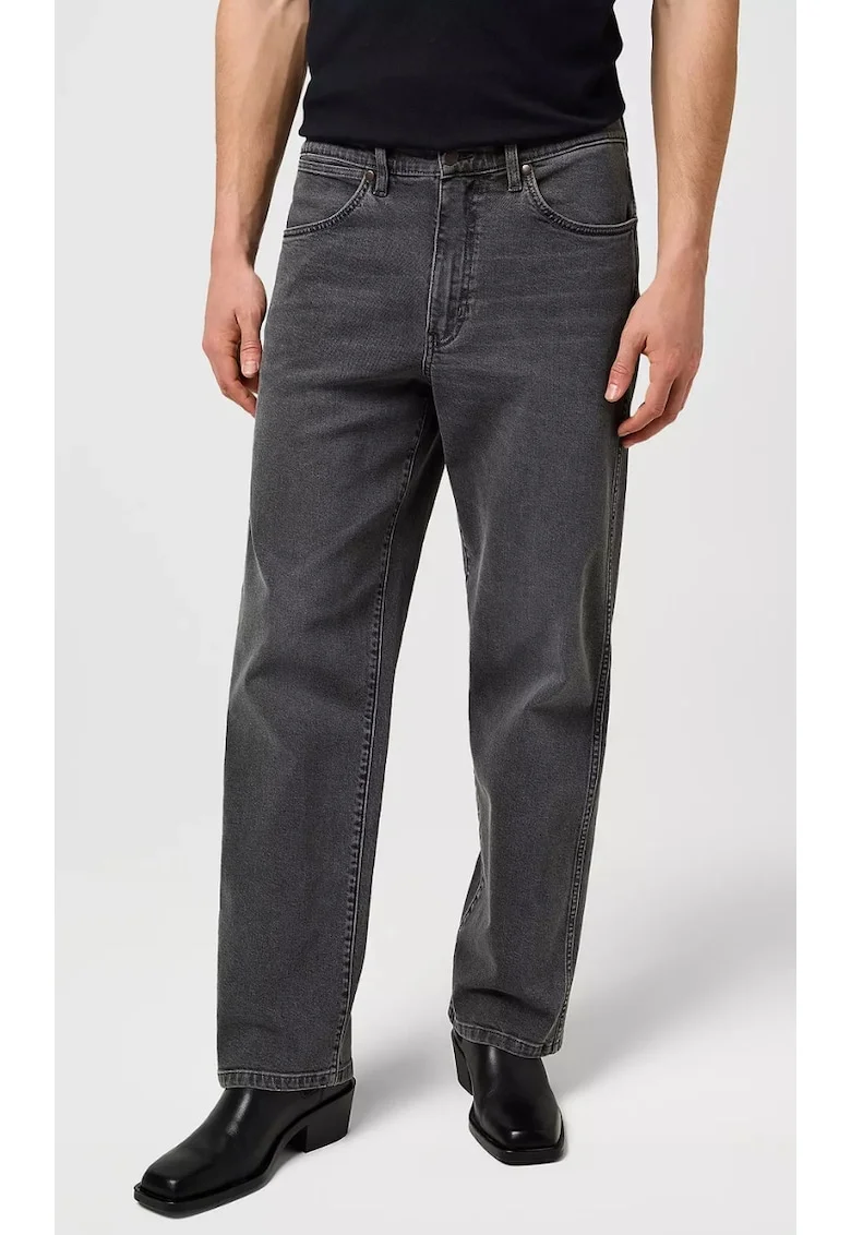 Blugi barbati,  Loose Straight, gri, bumbac
