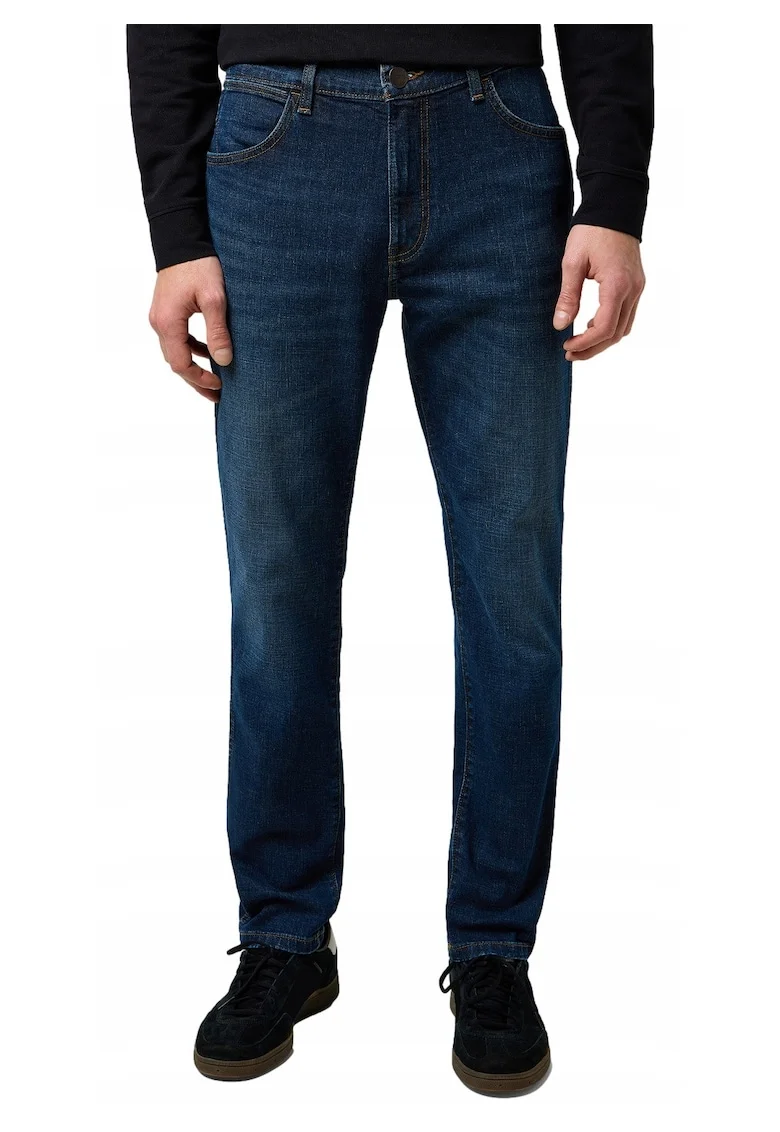 Blugi Barbati,  Larston, Slim Fit, Talie Joasa, 5 Buzunare, Fermoar, Ldwqfungi, Bumbac, Albastru, Albastru
