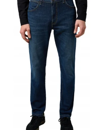 Blugi Barbati,  Larston, Slim Fit, Talie Joasa, 5 Buzunare, Fermoar, Ldwqfungi, Bumbac, Albastru, Albastru