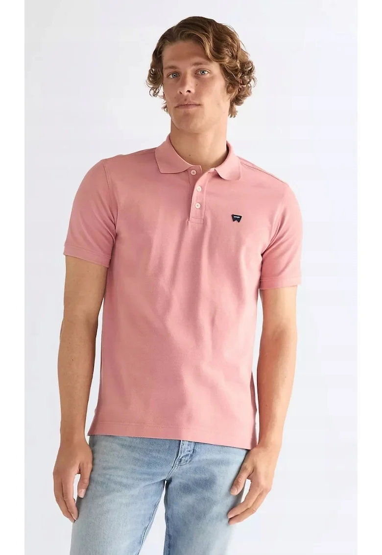 Tricou polo  bumbac, maneca scurta, regular fit, roz