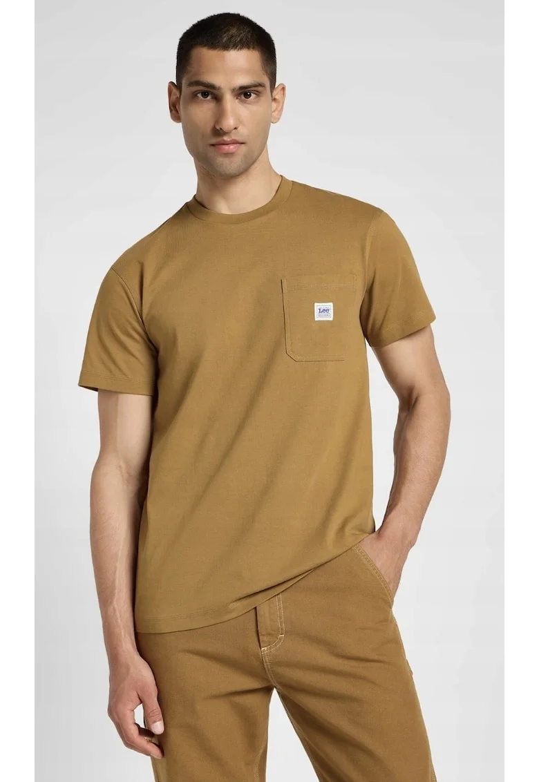 Tricou barbati,  Ww Pocket Tee, supradimensionat, culoare maro, bumbac