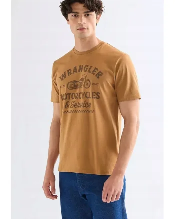 Tricou barbati  Americana Tee, regular fit, roscat cu imprimeu, 100% bumbac