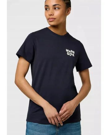 Tricou dama  Sign Off, albastru, bumbac, maneca scurta