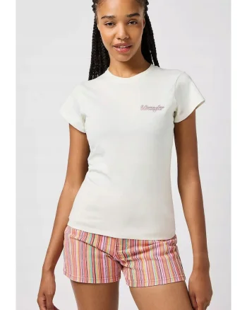 Tricou dama,  ajustat, alb, bumbac