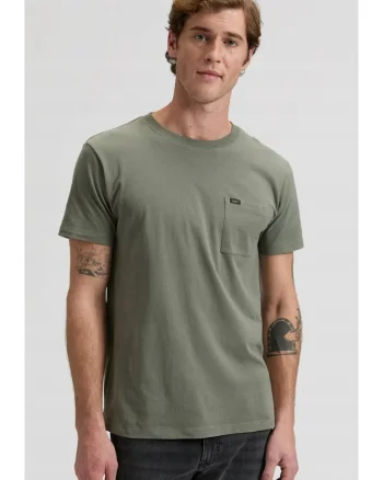 Tricou barbatesc  ajustat, verde, bumbac