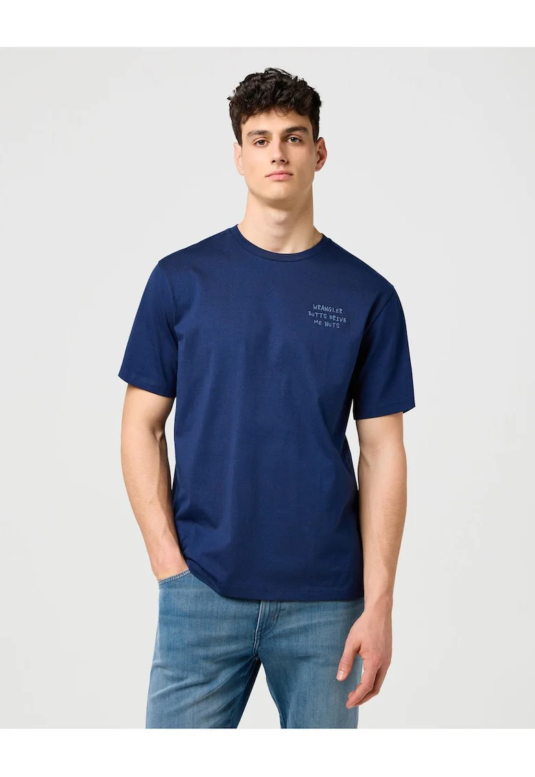 Tricou barbati  bumbac, bleumarin, Bleumarin