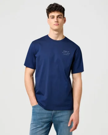 Tricou barbati  bumbac, bleumarin, Bleumarin
