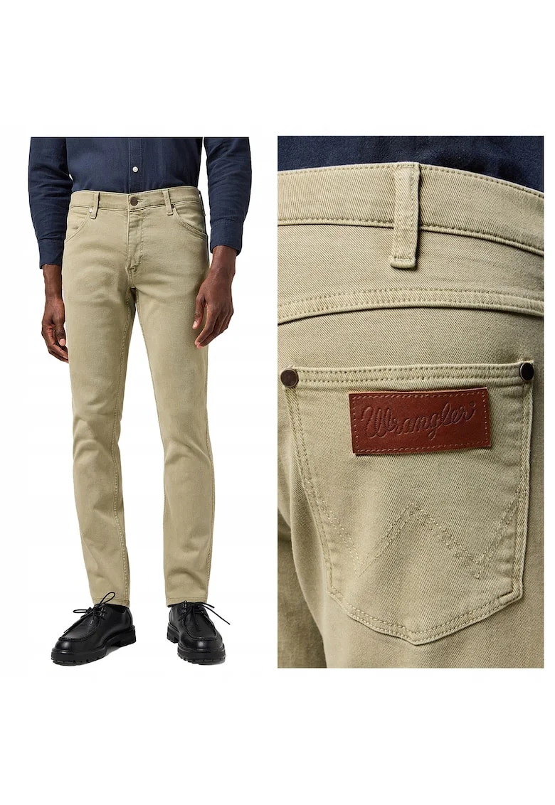 Blugi Barbati,  Greensboro, Regular Fit, 5 Buzunare, Talie Medie, Fermoar, Bumbac, Bej, Beige Clair