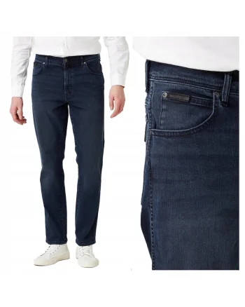 Blugi Barbati,  Texas, Slim Fit, Talie Medie, Fermoar, Lungi, Bumbac, Albastru, Albastru