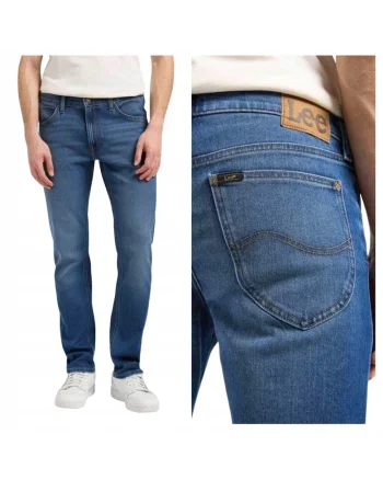 Blugi Barbati,  Daren Zip Fly, Slim Fit, Talie Joasa, 5 Buzunare, Fermoar, Lungi, Bumbac, Albastru, Albastru
