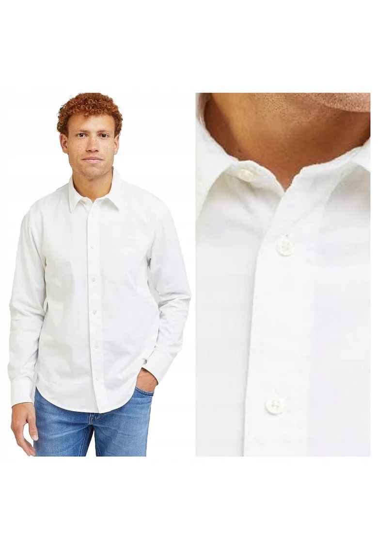 Camasa Barbati  Patch Shirt Regular Fit, Alb