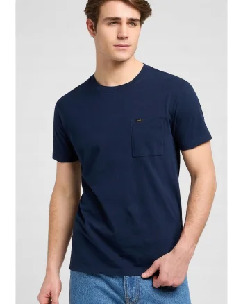 Tricou barbatesc  ajustat, albastru, bumbac