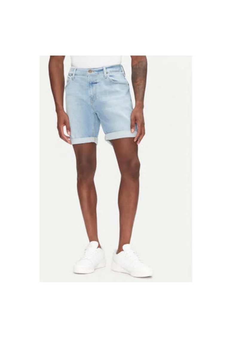 Pantaloni scurti din denim barbati  112363926, Bumbac, Albastru, Albastru