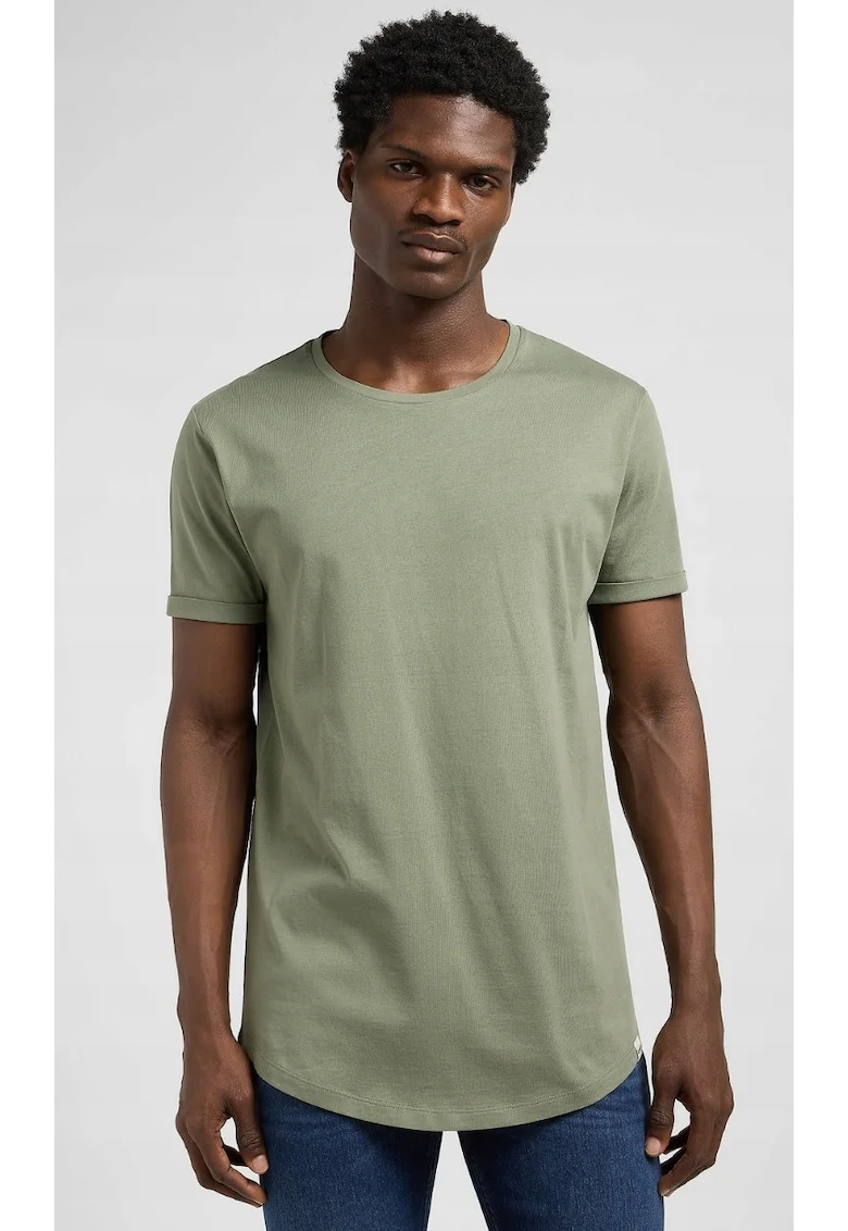Tricou barbati  regular fit, verde, bumbac