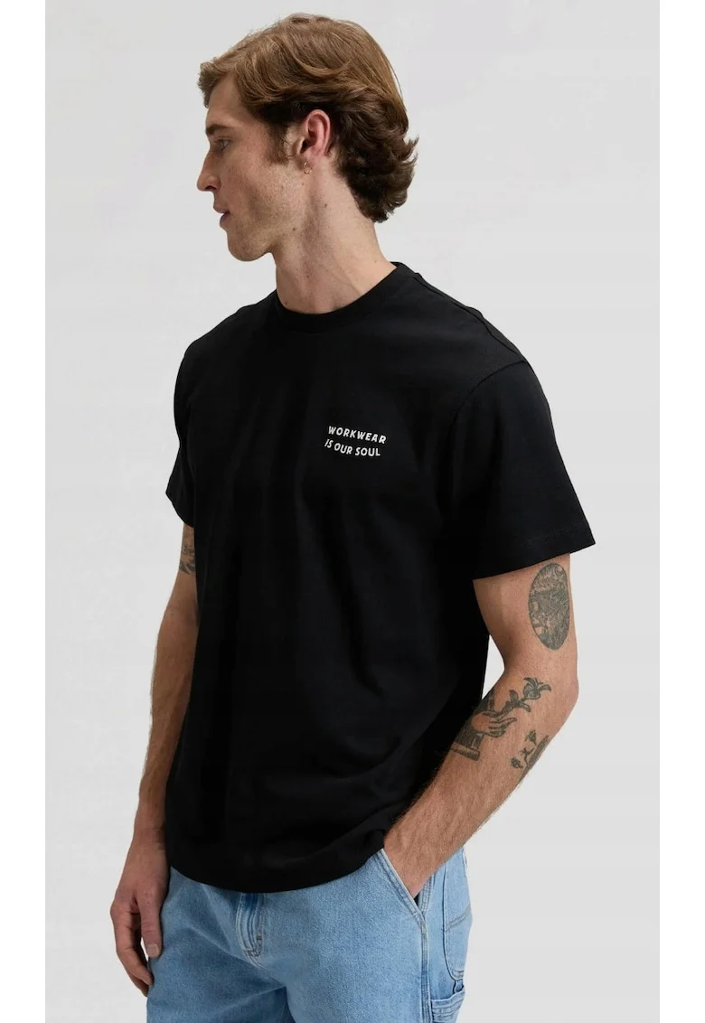 Tricou barbati,  Soul Tee, supradimensionat, negru, bumbac