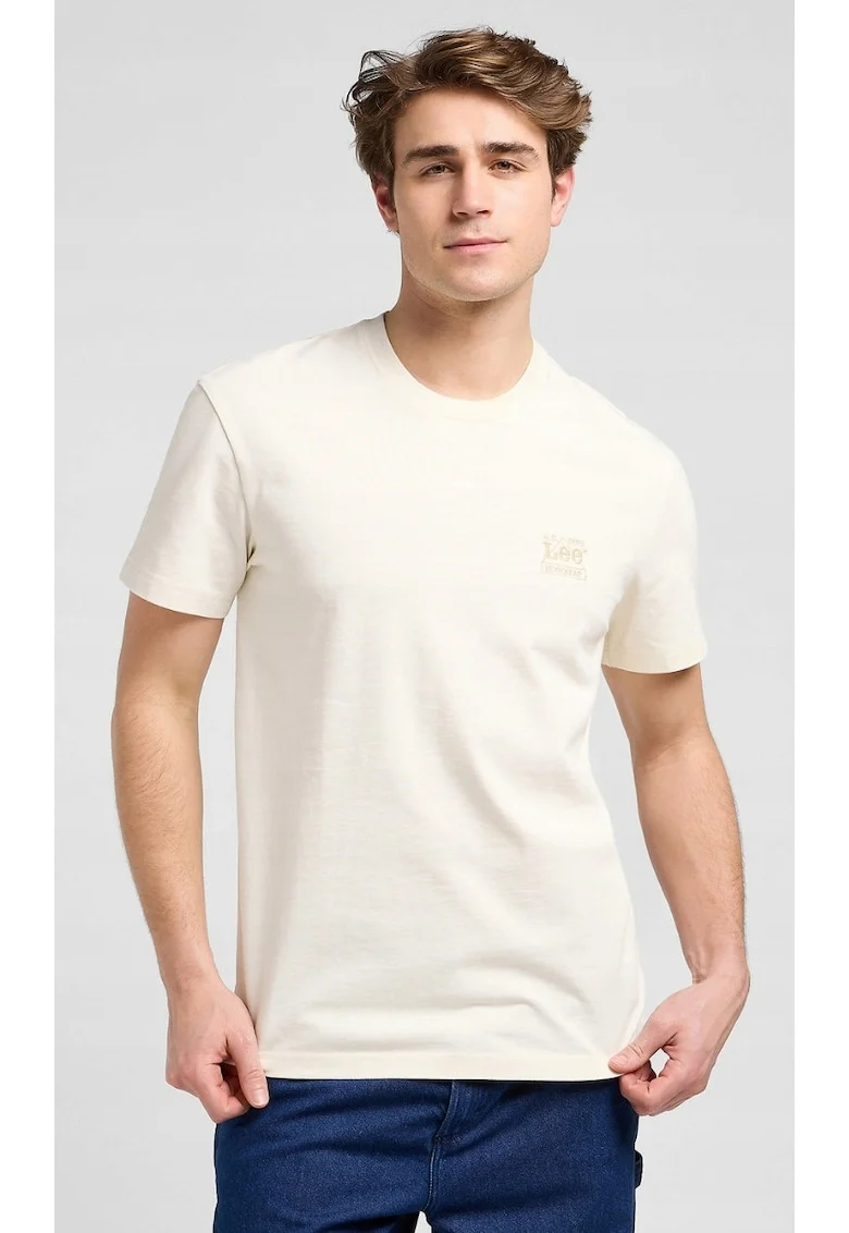 Tricou  alb, bumbac, supradimensionat, maneca scurta