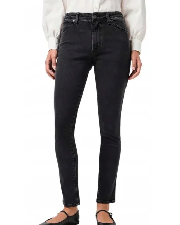 Blugi Dama,  Sienna, Slim Fit, Talie Medie, 5 Buzunare, Fermoar, Lungi, Bumbac, W29-L34 US, Negru