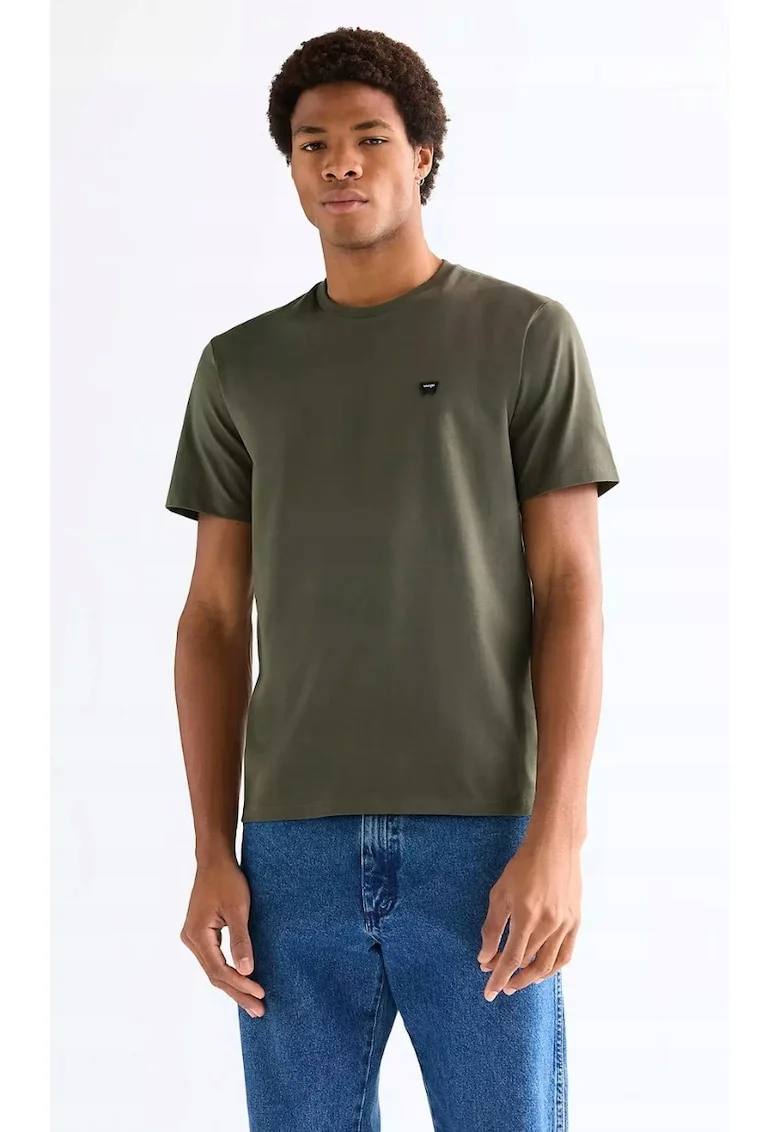 Tricou barbati,  Sign Off Tee, verde, bumbac, maneca scurta, croiala regular fit