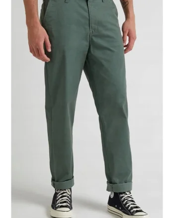 Pantaloni barbati,  Chino clasici, regular fit, verde, bumbac,