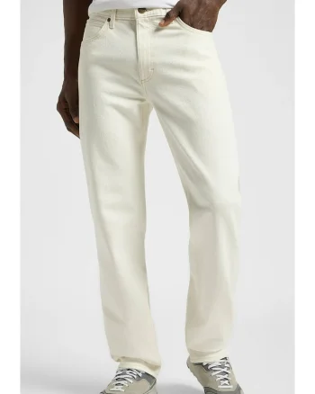 Blugi barbati  relaxed fit, alb bumbac
