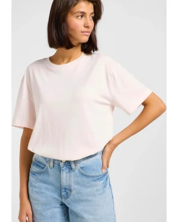 Tricou dama  model Graphic, supradimensionat, roz, bumbac