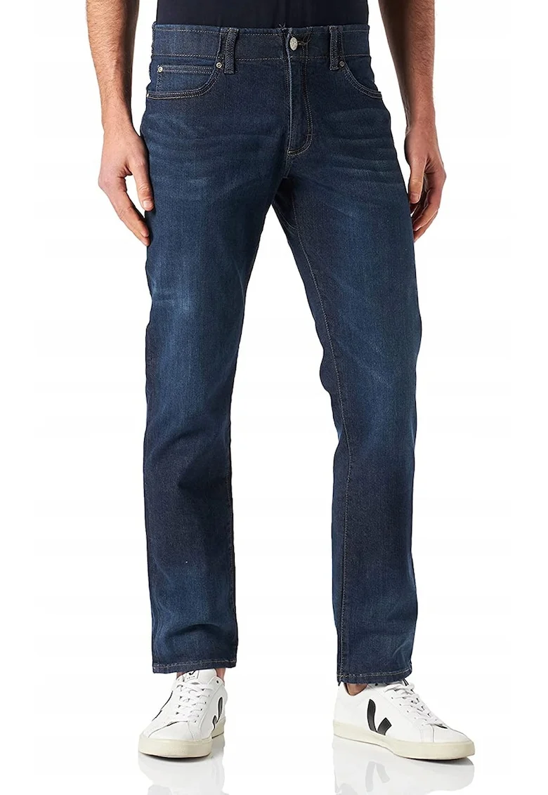 Blugi barbati  straight fit confortabili, albastru, bumbac
