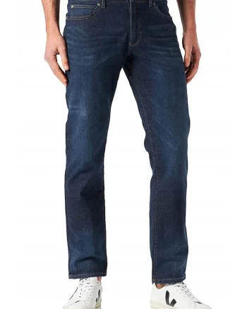 Blugi barbati  straight fit confortabili, albastru, bumbac