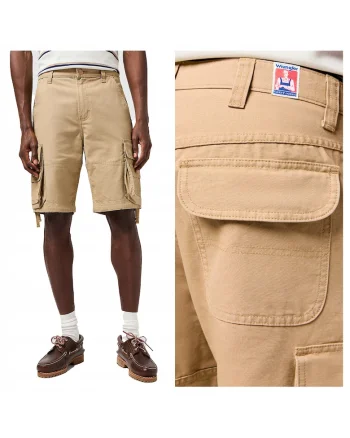Pantaloni Barbati Scurti,  CJ Cargo Short, Regular Fit, Talie Inalta, Scurti, Fermoar, 5 Buzunare, Bumbac, US, Maro, Maro camel