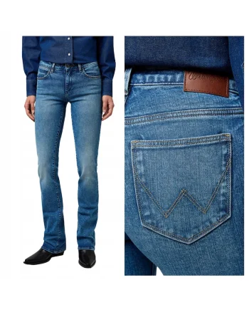 Blugi Dama,  Bootcut, Bootcut, Talie Medie, 5 Buzunare, Fermoar, Lungi, Bumbac, Albastru, Albastru