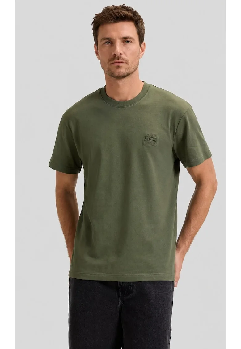 Tricou barbati  supradimensionat, verde, bumbac